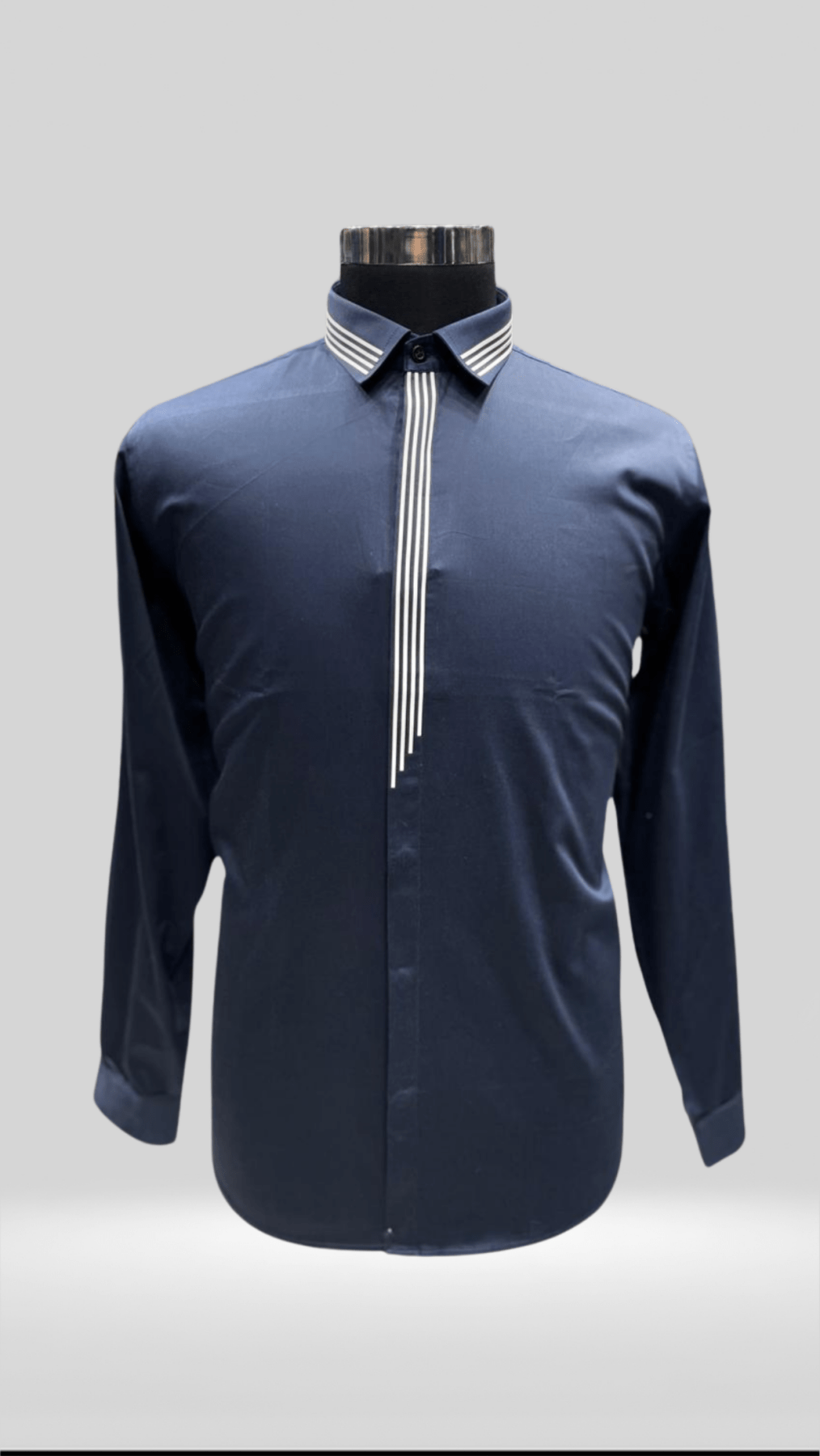 Beautiful Shirt with Stripes Pattern on Collar KL1012 - Klick Selections