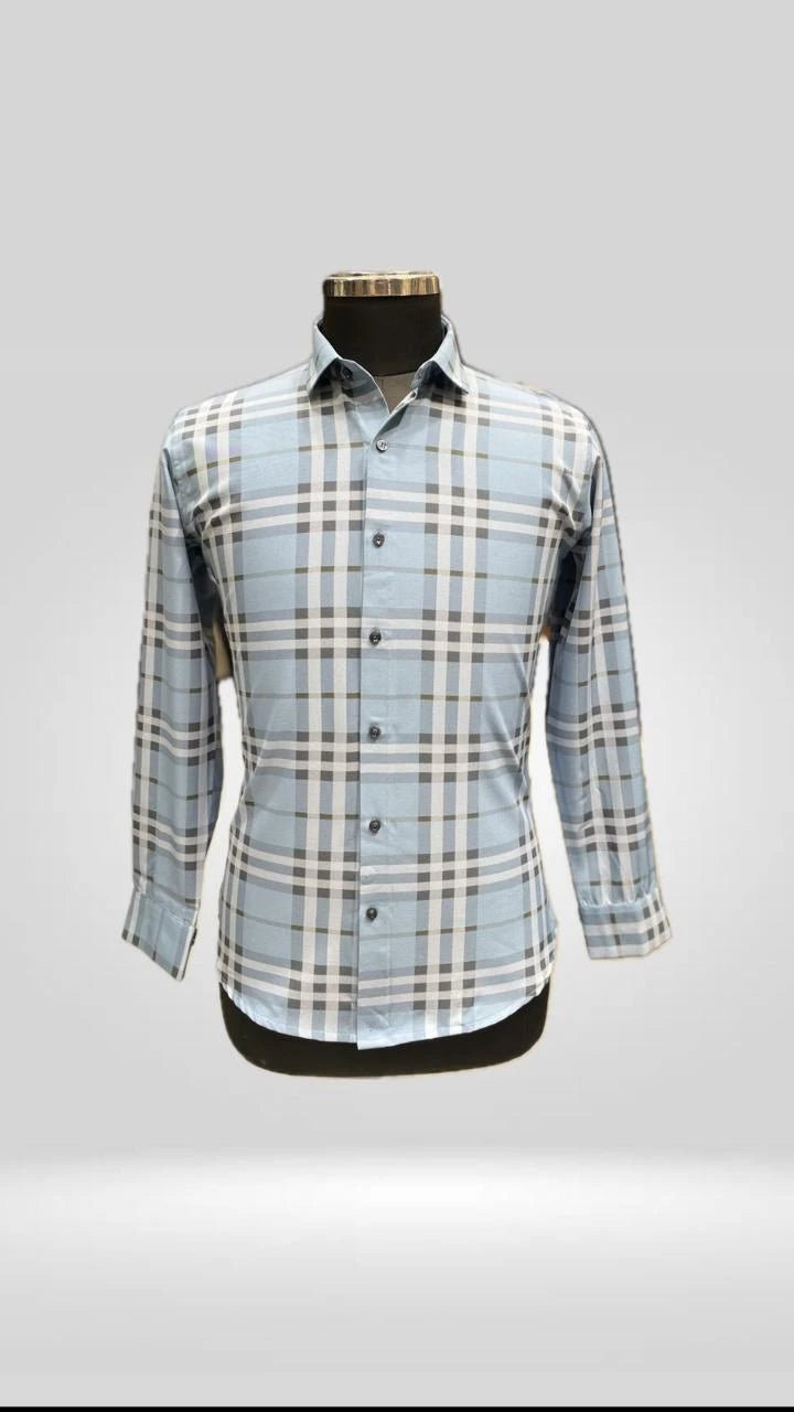 Cotton Lycra Regular Fit Check Shirt Art No. 1315 - Klick Selections