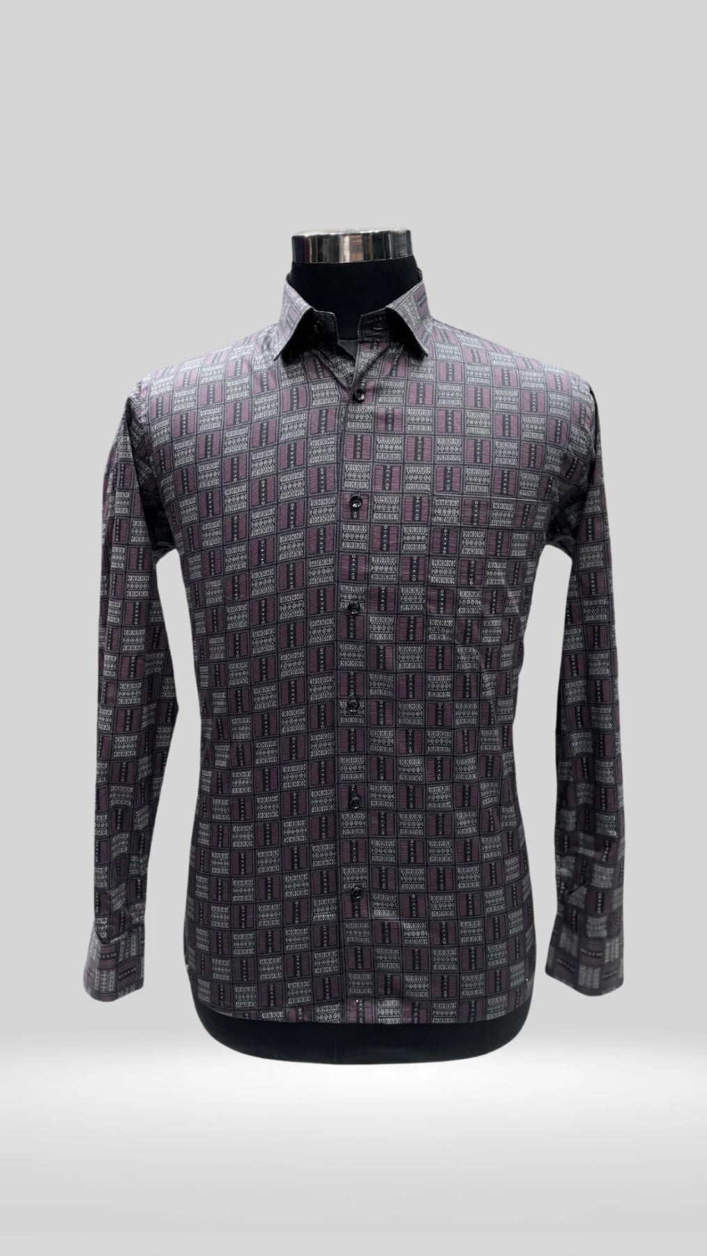 Elegant Box Pattern Shirt Art no - 0001532 - Klick Selections