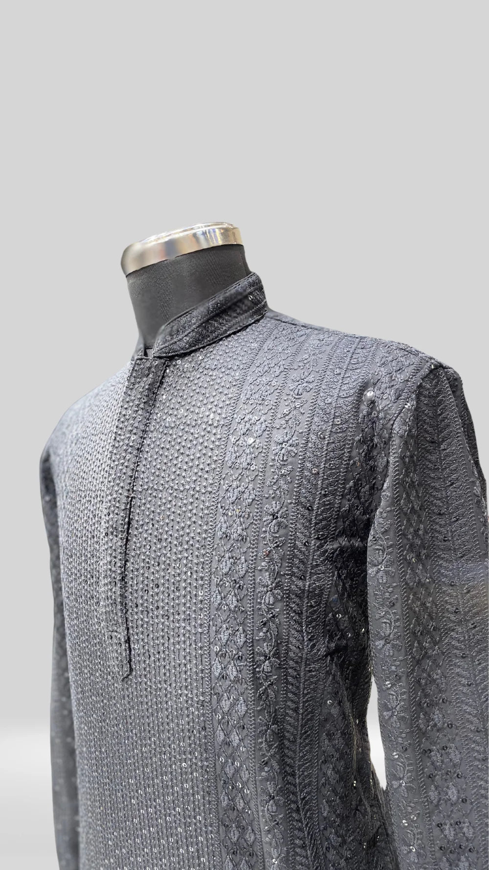 Elegant Kurta with Chicken Embroidery Work Art No. AM2158 - Klick Selections