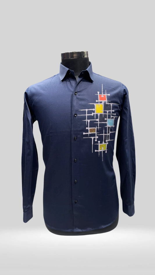 Front Embroidery Design Party Wear Shirt Art no - IN/MIX 2 - Klick Selections