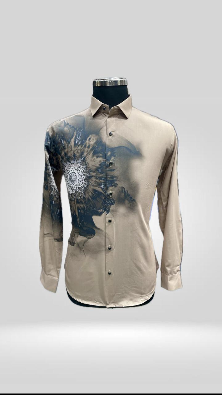 Party Wear Digital Print Shirt Art No. 1599 - Klick Selections