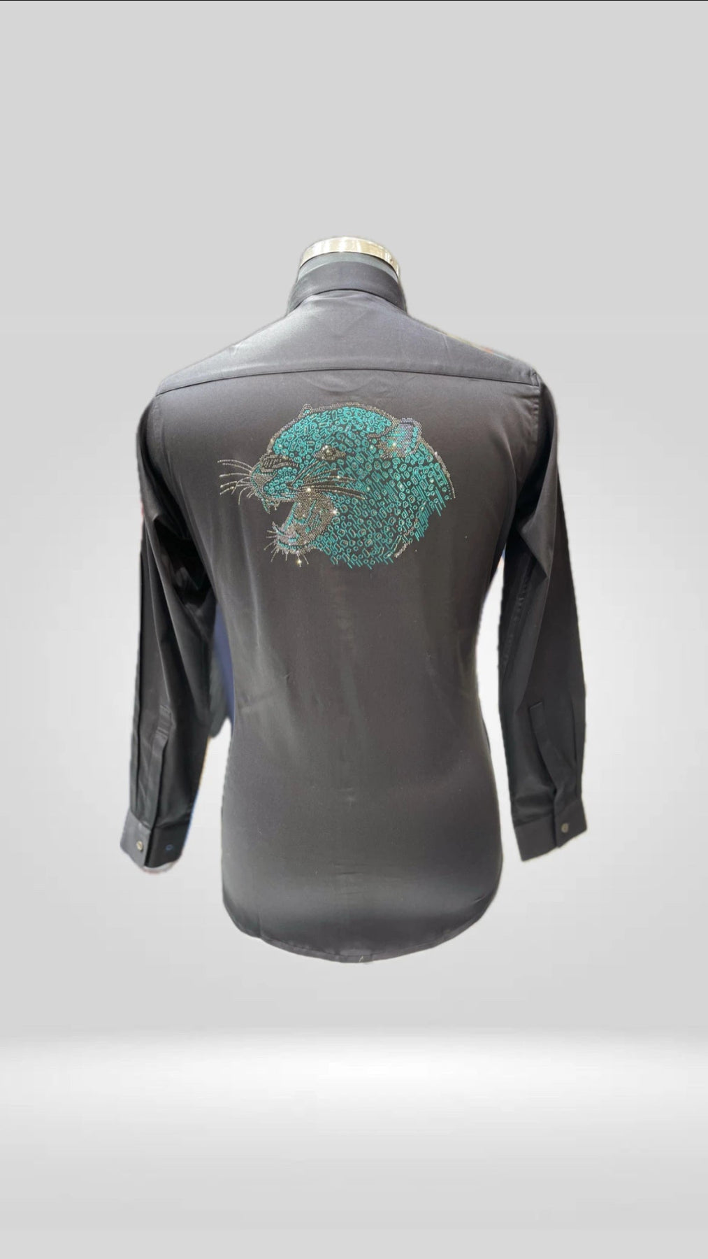 Party Wear Satin Cotton Shirt with Sequins Work Art No. 1641 - Klick Selections