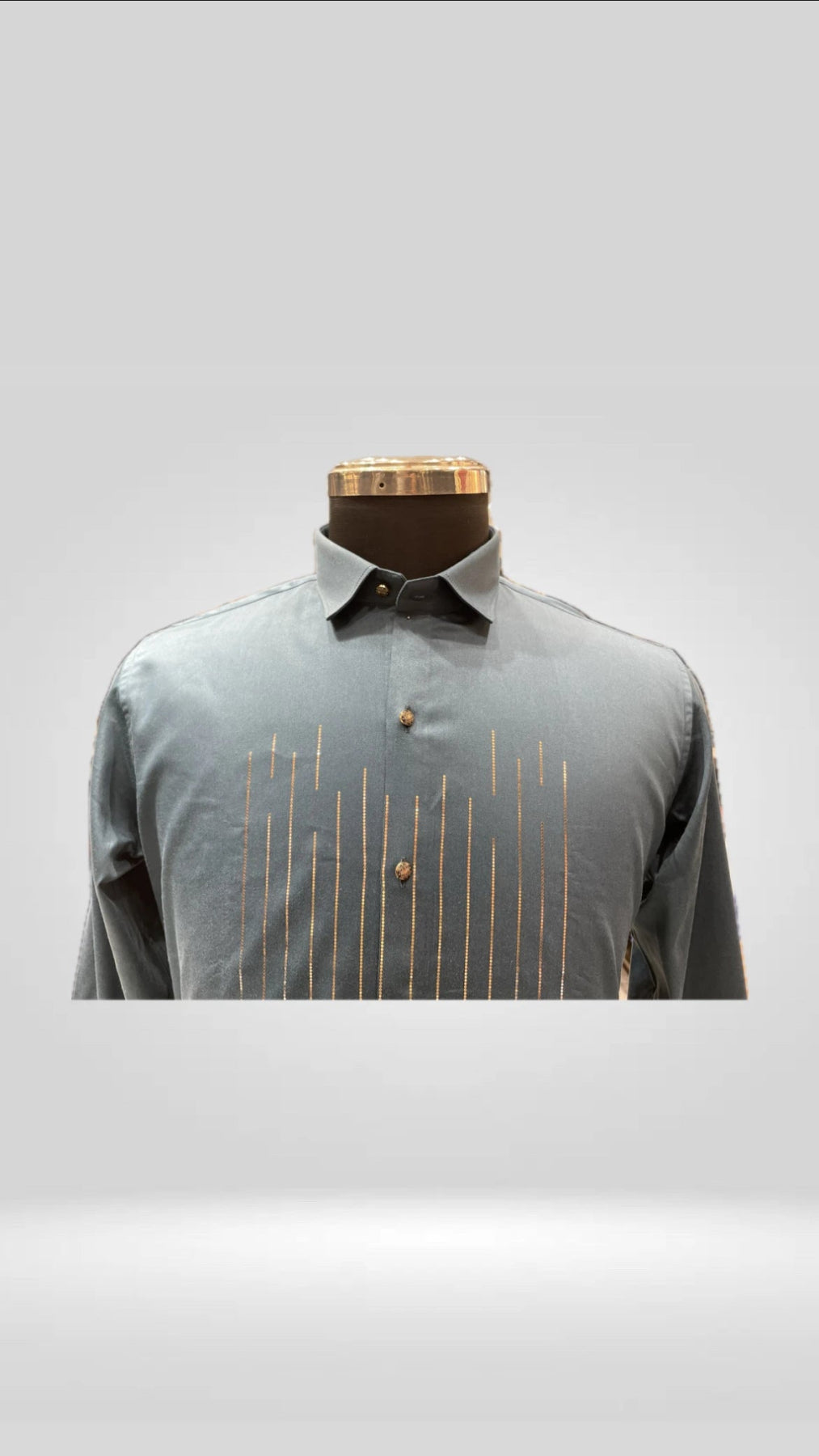 Party Wear Sequin Satin Shirt Art No. 1496 - Klick Selections