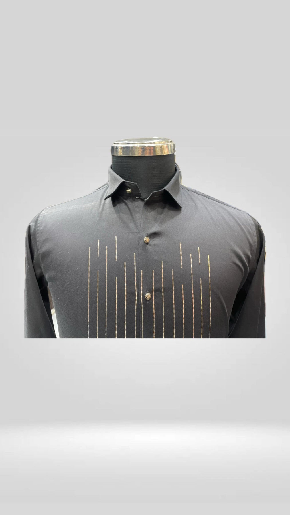 Party Wear Sequin Satin Shirt Art No. 1496 - Klick Selections