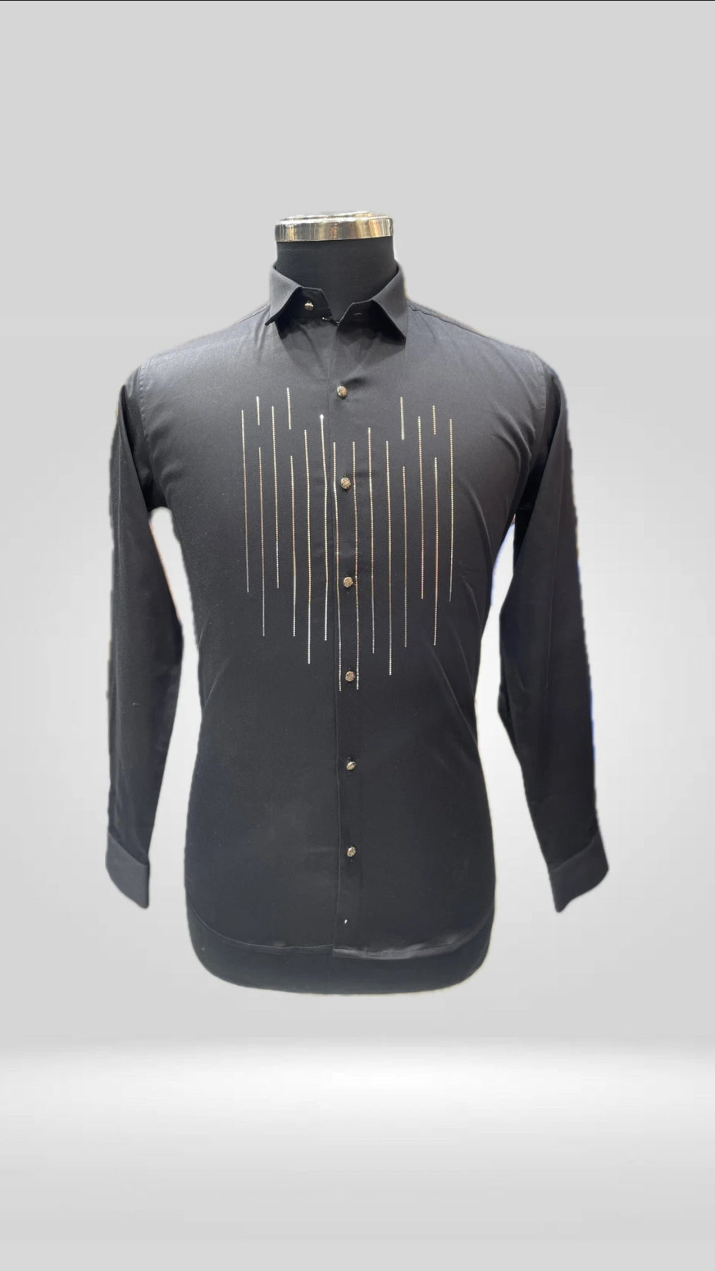 Party Wear Sequin Satin Shirt Art No. 1496 - Klick Selections