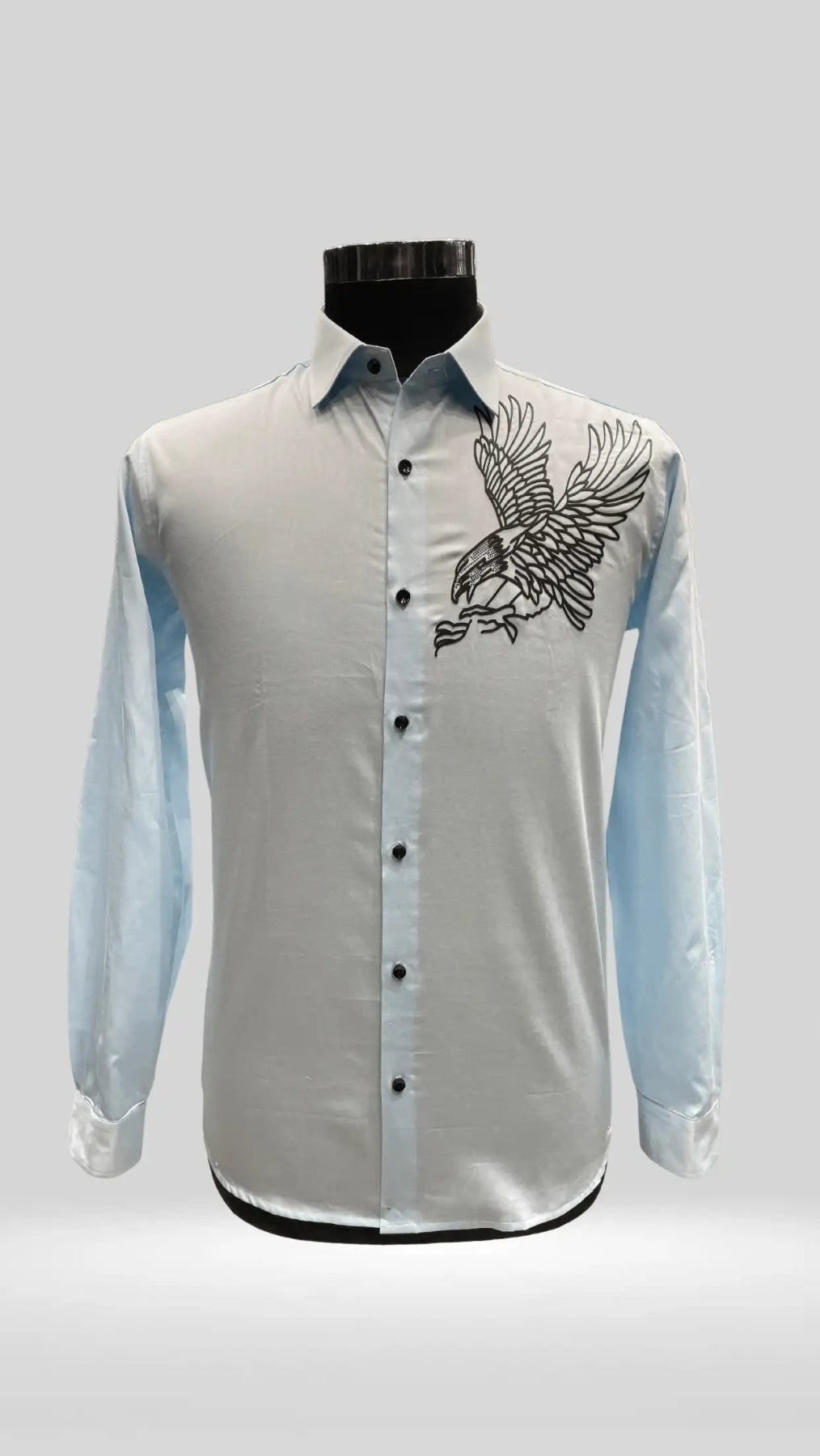 Party Wear Shirt With Eagle on Left Shoulder Art no - KL1004 - Klick Selections