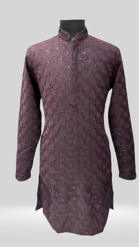 Elegant Kurta with Chicken Embroidery Work Art No. AM2232 - Klick Selections