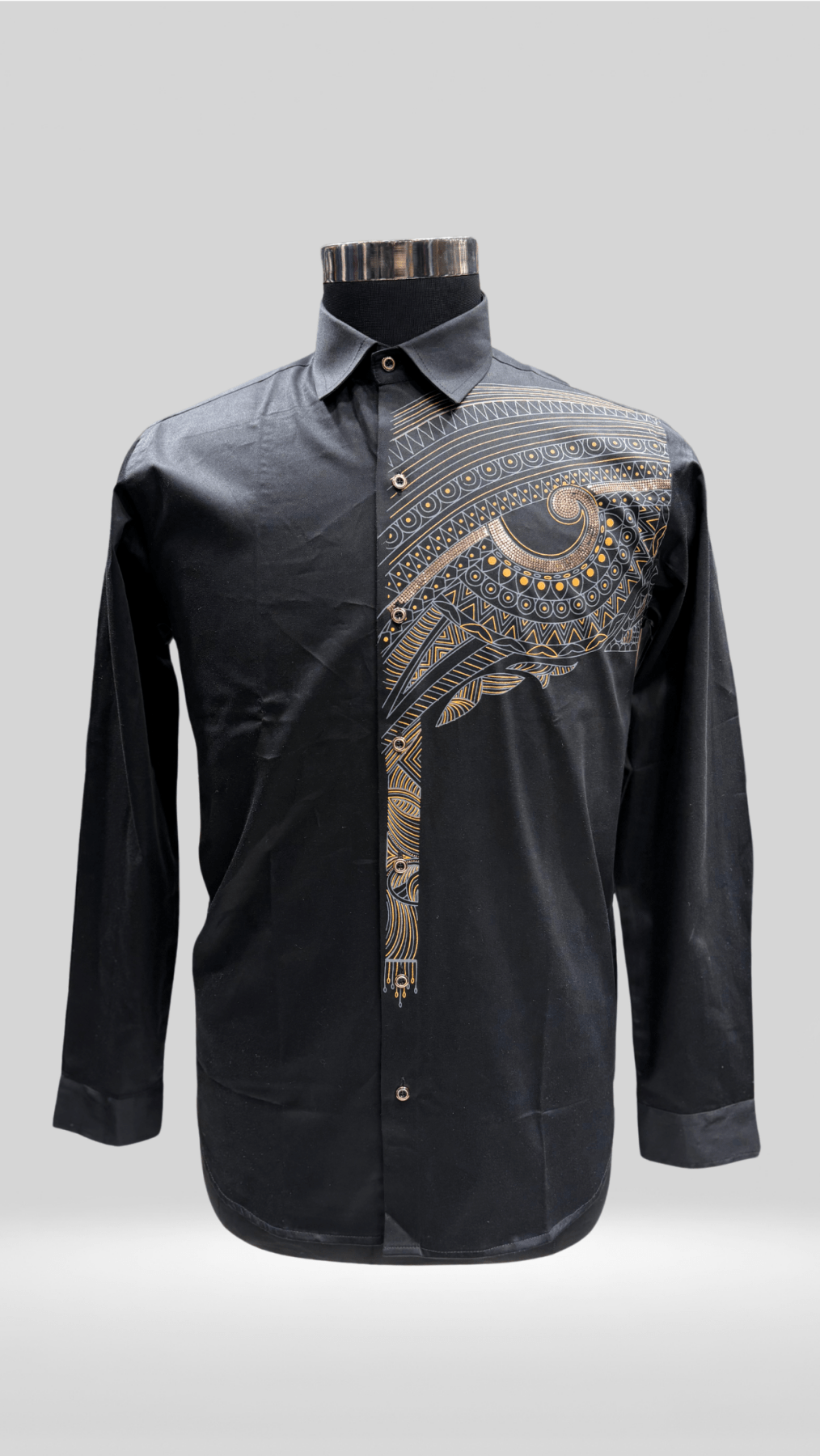 Partywear Printed Shirt With Swarovski Work KL1018 - Klick Selections